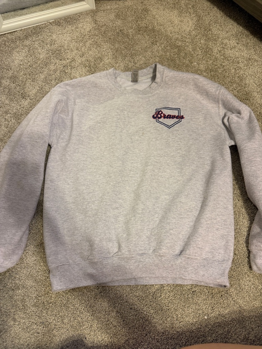 Braves Grey Crewneck Sweatshirt - Classic Men’s Sweater